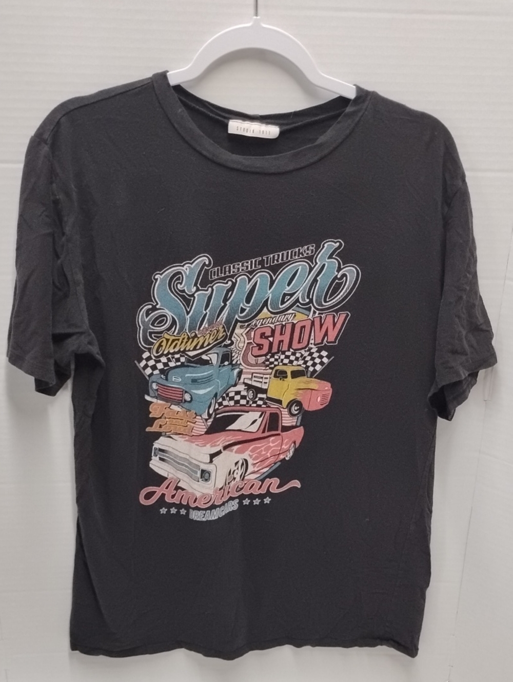 Black 'Super Show' Graphic Short-Sleeve Tee - Classic Trucks